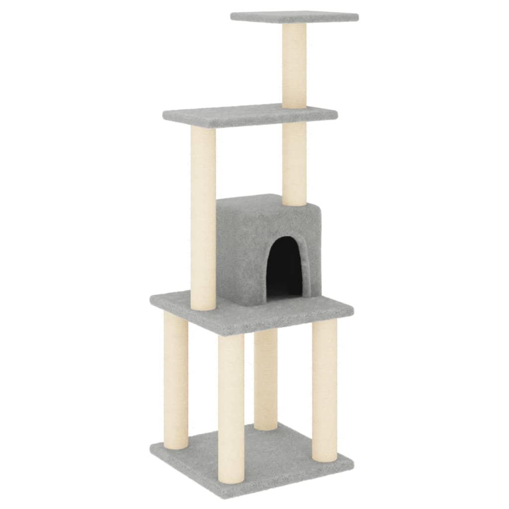 Vidaxl Cat Scratch Post avec sisal Scratch Posts 105 cm Gris clair