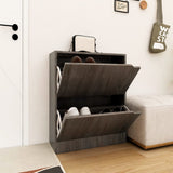 VIDAXL -Schuhschrank 2 Türen 59x24x74 cm Propertiertes Holz Sonoma Eiche