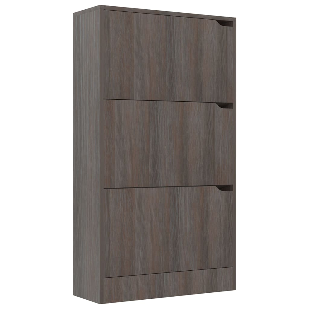 Armoire à chaussures Vidaxl 3 portes 59x24x105 cm en bois de bois de bois de bois sonoma