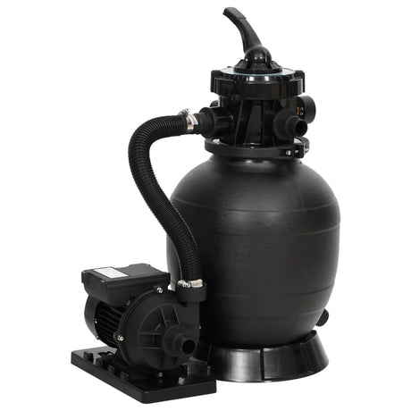 Vidaxl Swimmingpool Sandfilter mit 6-maliger Ventilschwarz
