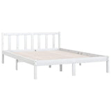 Vidaxl bedframe massief grenenhout wit 135x190 cm 4ft6 double