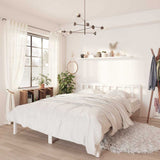 Vidaxl bedframe massief grenenhout wit 135x190 cm 4ft6 double