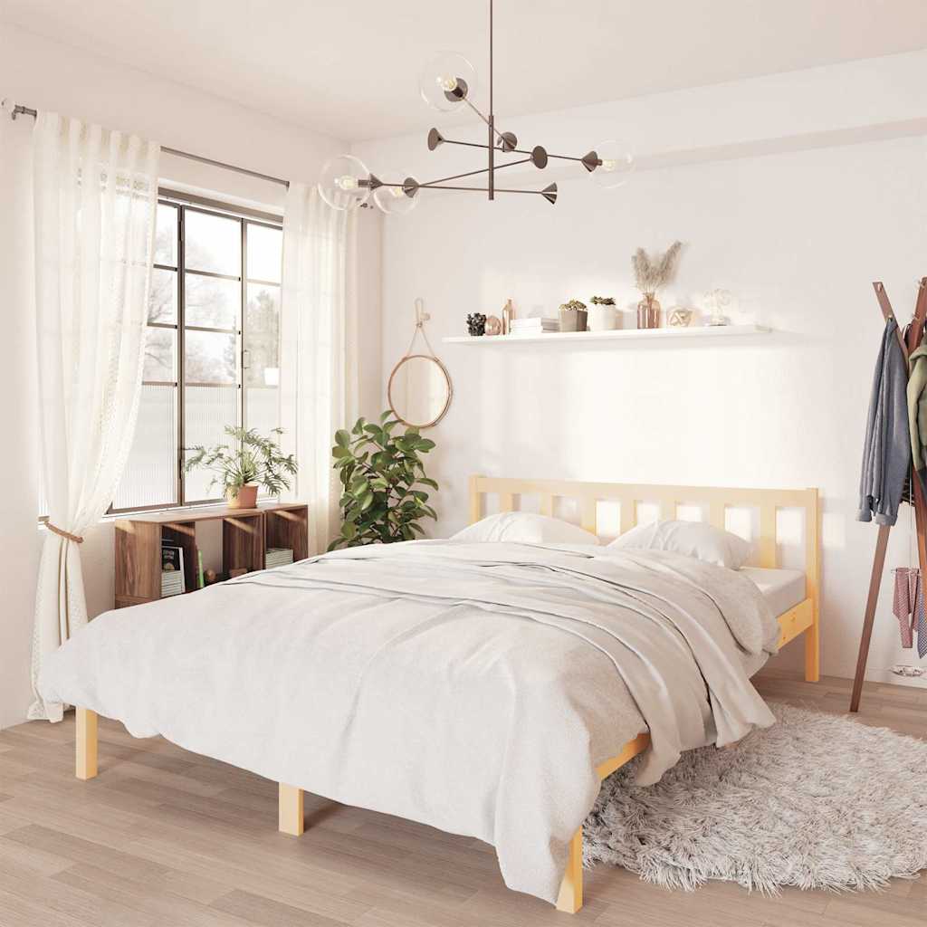 Vidaxl bedframe massief grenenhout 150x200 cm