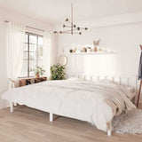 Vidaxl bedframe massief grenenhout wit 200x200 cm