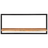 Vidaxl wandschappen 2 st 80x25x35 cm massief acaciahout en staal