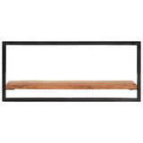 Vidaxl wandschappen 2 st 80x25x35 cm massief acaciahout en staal
