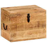 Vidaxl opbergbox 39x28x31 cm massief mangohout