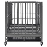 Vidaxl Hundebank mit Rädern 92x62x76 cm Stahl