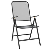 Vidaxl tuinstoelen inklapbaar 2 st metaalgaas antracietkleurig