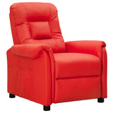 Vidaxl fauteuil verstelbaar kunstleer rood