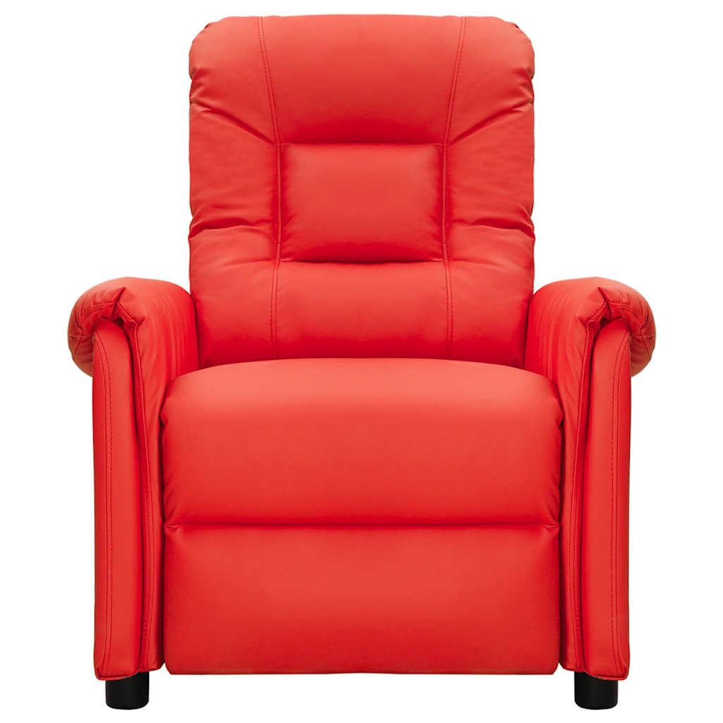 Vidaxl fauteuil verstelbaar kunstleer rood