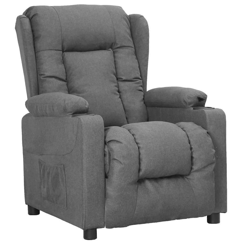 Vidaxl fauteuil verstelbaar stof lichtgrijs