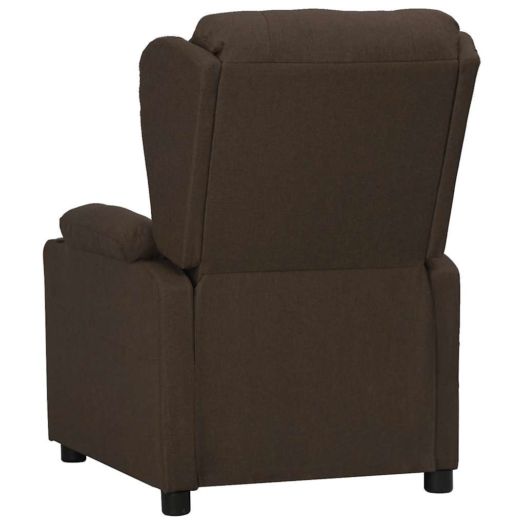Vidaxl fauteuil verstelbaar stof donkerbruin