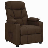 Vidaxl fauteuil verstelbaar stof donkerbruin