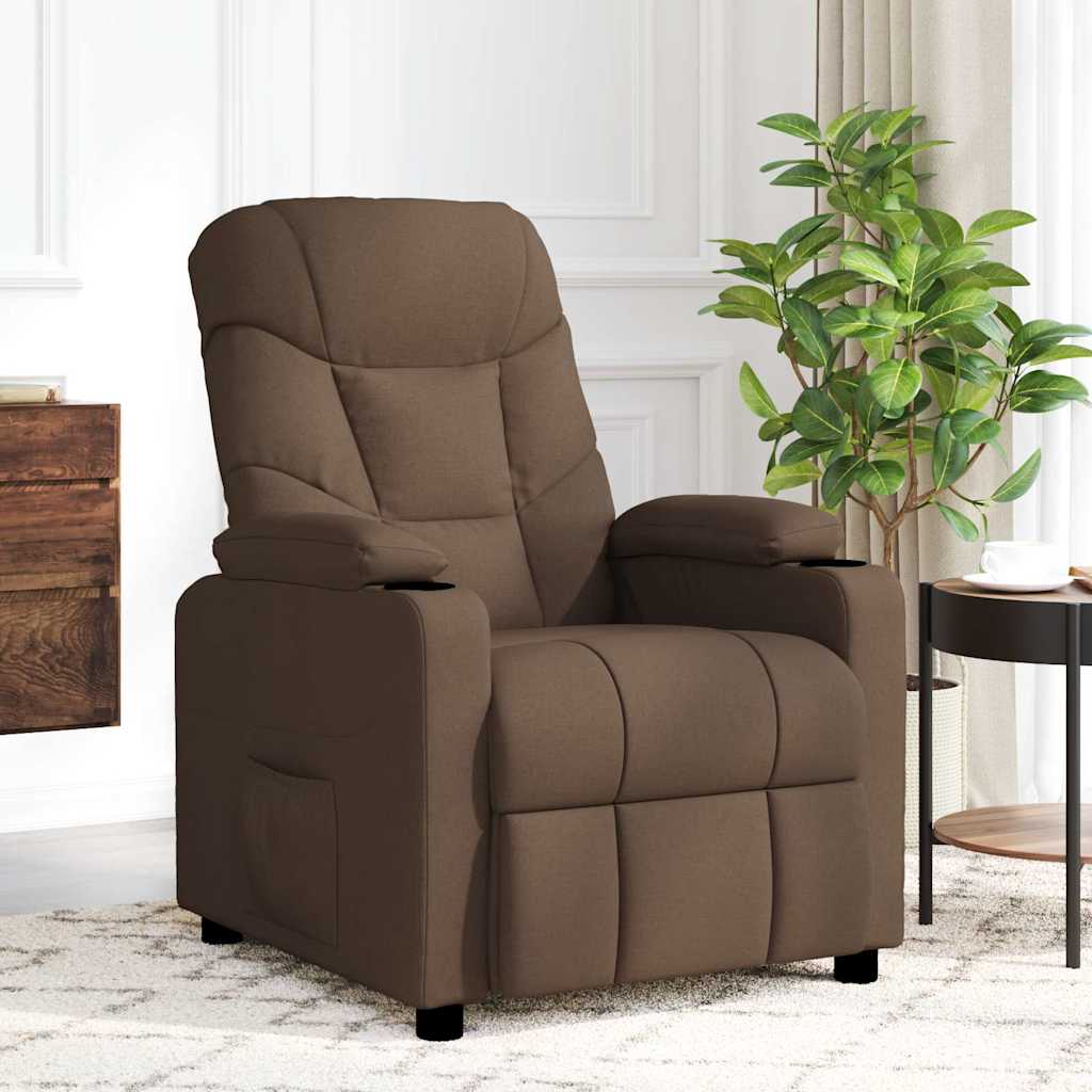 Vidaxl massagestoel stof bruin