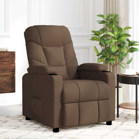Vidaxl massagestoel stof bruin