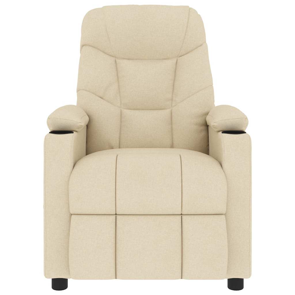 Vidaxl massagestoel stof crèmekleurig