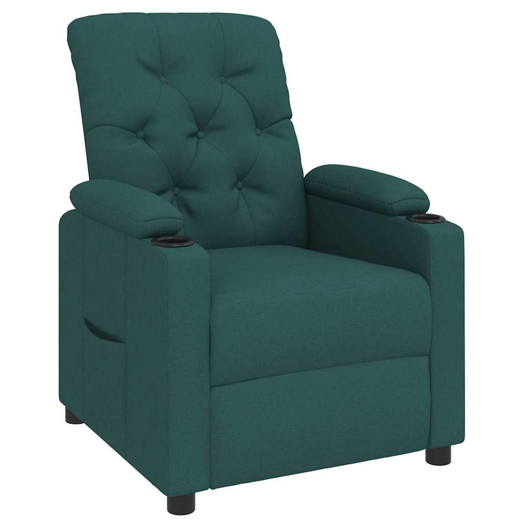 Vidaxl fauteuil verstelbaar stof donkergroen