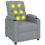 Vidaxl massagestoel stof lichtgrijs