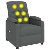 Vidaxl massagestoel stof donkergrijs