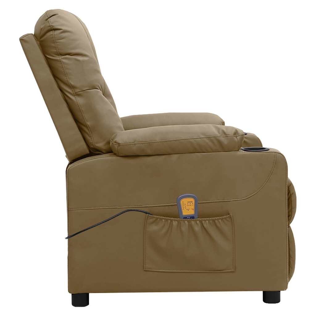 Vidaxl massagestoel kunstleer cappuccinokleurig