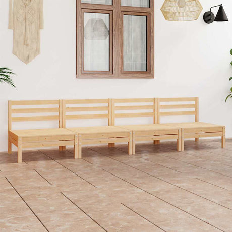 Vidaxl 4-delige loungeset massief grenenhout