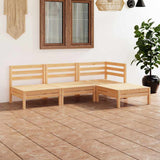 Vidaxl 4-delige loungeset massief grenenhout