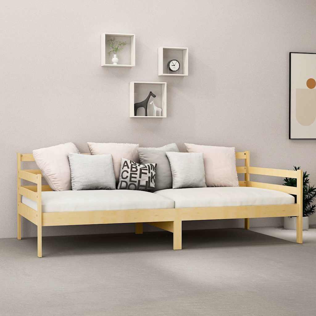 Vidaxl slaapbank met matras massief grenenhout 90x200 cm