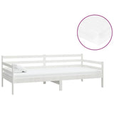 Vidaxl slaapbank met matras massief grenenhout wit 90x200 cm