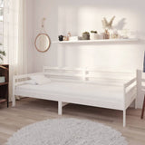 Vidaxl slaapbank met matras massief grenenhout wit 90x200 cm