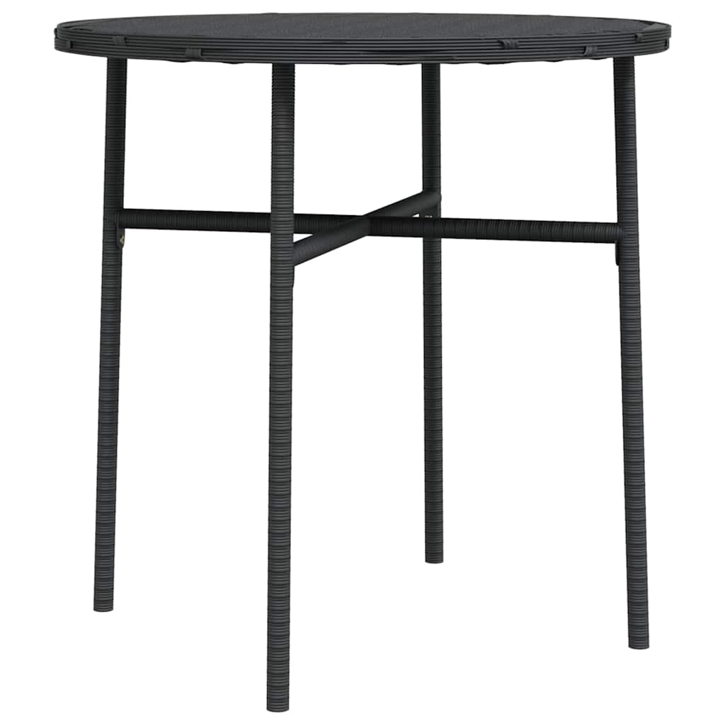 Vidaxl salontafel 45 cm poly rattan zwart