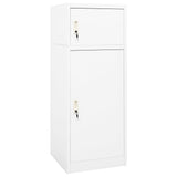 Vidaxl Sattelschrank 53x53x140 cm Stahlweiß