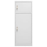 Vidaxl Sattelschrank 53x53x140 cm Stahl Hellgrau