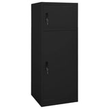 Vidaxl Sattelschrank 53x53x140 cm Stahlschwarz