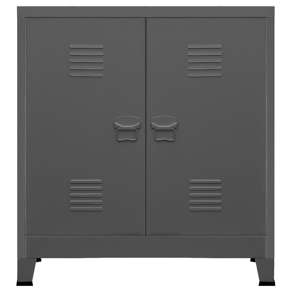 Vidaxl opbergkast industrieel 90x40x100 cm staal antracietkleurig