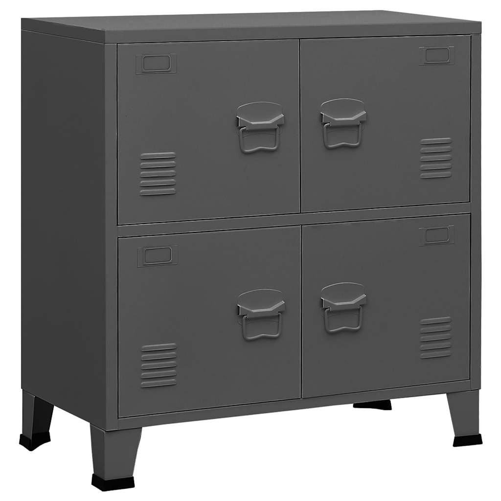 Vidaxl opbergkast industrieel 75x40x80 cm staal antracietkleurig
