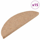 Vidaxl tappetini per autoadesivo 15 st 56x17x3 cm beige