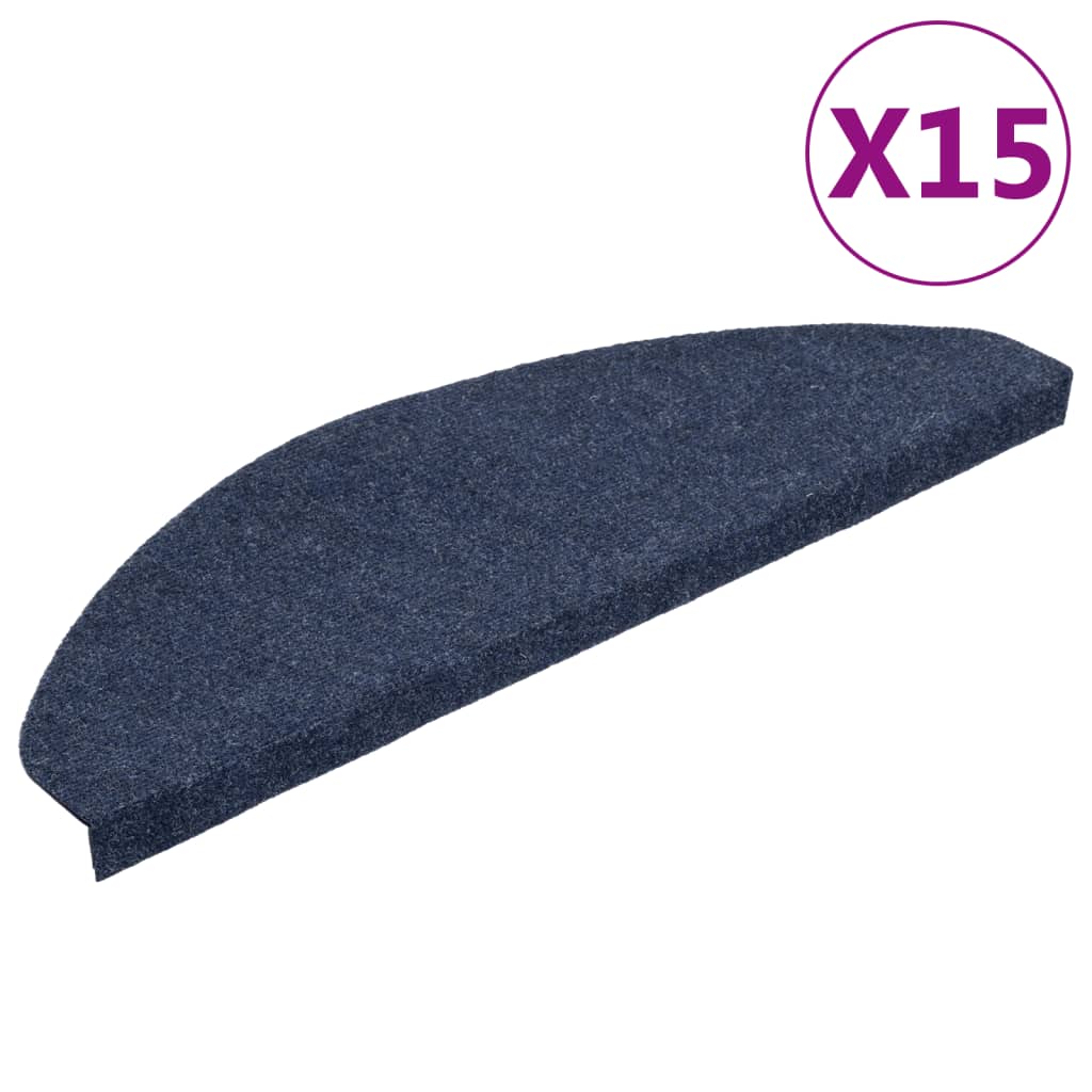 Vidaxl tappetini per autoadesivo 15 st 65x22.5x3,5 cm blu