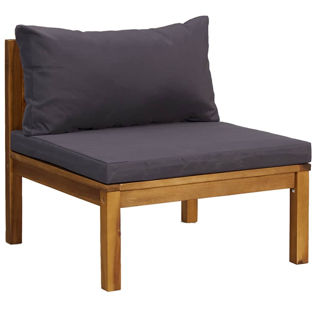 Vidaxl 3-delige loungeset met kussens massief acaciahout
