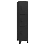 Vidaxl lockerkast 38x45x180 cm staal zwart