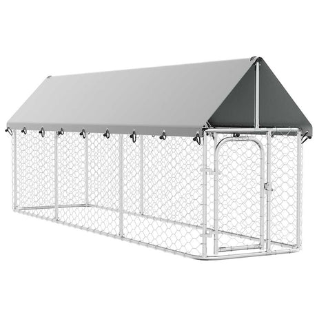 Vidaxl -Hundezwinger für außen mit Dach 400x100x150 cm
