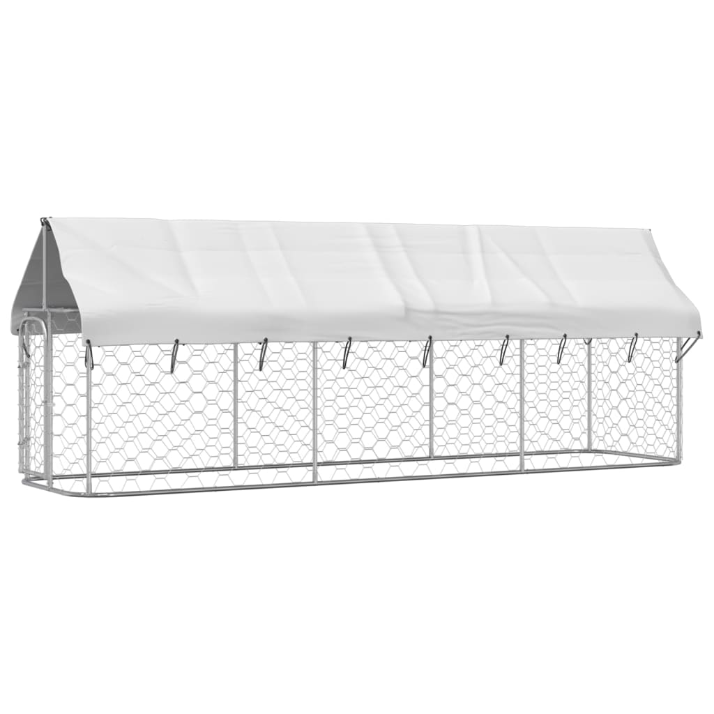 Vidaxl Hond Kennel fir dobausse mam Daach 400x100x150 cm