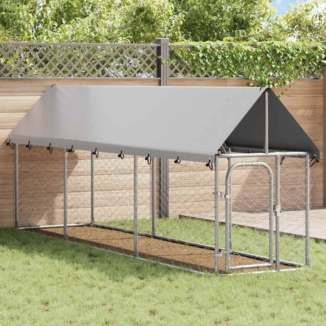 Vidaxl -Hundezwinger für außen mit Dach 400x100x150 cm