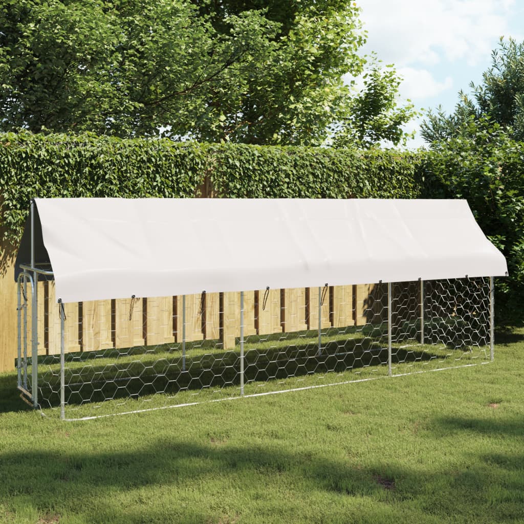 Vidaxl Hond Kennel fir dobausse mam Daach 400x100x150 cm