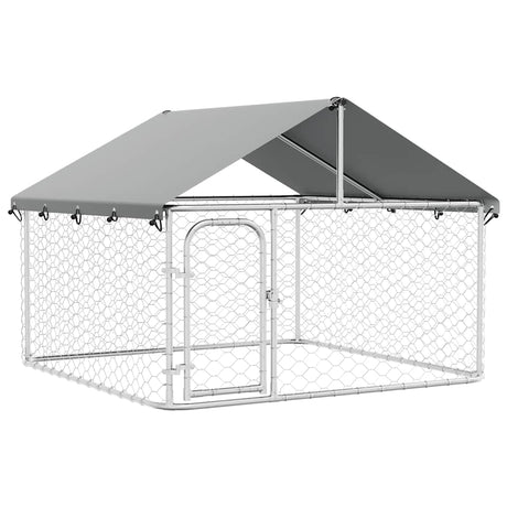 VIDAXL -Hundezwinger für außen mit Dach 200x200x150 cm