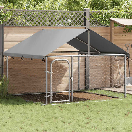 VIDAXL -Hundezwinger für außen mit Dach 200x200x150 cm