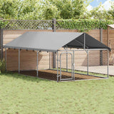 Vidaxl -Hundezwinger für außen mit Dach 400x200x150 cm