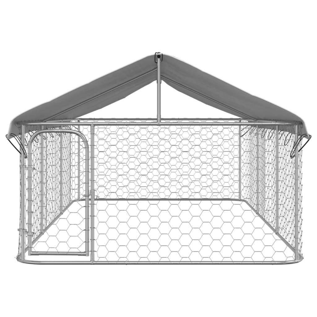 Vidaxl hundkennel för utanför med tak 400x200x150 cm