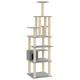 Vidaxl Cat Scraping Post mit Sisal -Kratzern 183 cm hellgrau