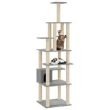 Vidaxl Cat Scraping Post mit Sisal -Kratzern 183 cm hellgrau